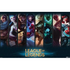 Trends International League of Legends - Champions Wall Poster, 22.37" x 34.00", Unframed Version