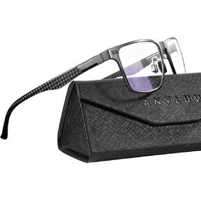 ANYLUV Reading Glasses Men Blue Light Blocking Reading Glasses for Men Carbon Fiber Computer Blocker 2.25 Magnification
