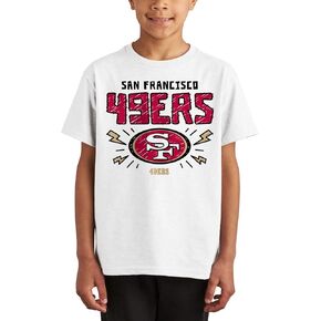 Junk Food Boys' Standard NFL-Doodle-Officially Licensed Youth Short Sleeve Fan T-Shirt Girls