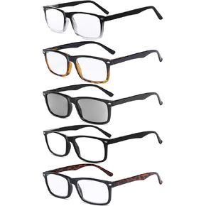 Eyekepper 10 Pack Reading Glasses Spring Hinges Wood-Grain Printed Arms Include 2 Reading Sunglasses +1.75