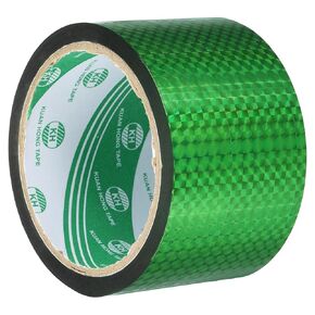 uxcell Washi Prism Tape 2.8 Inch x 55 Yards Holographic Metalized Reflective Tape for Holiday Packaging and Decoration, DIY and Art Craft (Green)