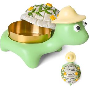 Outdoor Ashtray with Lid, Outdoor Ashtrays for Patio Waterproof, Cute Turtle Ashtray for Weed, Indoor Outside Smokeless Ashtrays for Cigarettes, Cool Ash Tray Decor for Front Porch Home Office