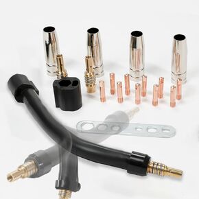 Flexible Mig Welding Neck, 360 Flexible Mig Gun Extension, 030 Inch 0.8mm M6 Nozzle Holder Diffuser and Guard and Torch Neck for MB15 15AK Flexible Mig Extension in Kuwait