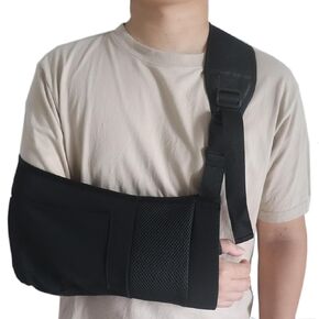 Arm Sling Shoulder Immobilizer for Men & Women - Lightweight Breathable Rotator Cuff Support Brace with Pocket, Fits Left & Right Arms, Ideal for Wrist & Elbow Injuries, One Size