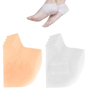 Silicone Heel Protectors, 4 Pairs Soft Gel Heel Protectors, Gel Heel Cups for Heel, Heel Support Protector for Women Men Blister Prevention Heel Protectors for Shoes