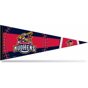 Rico Industries MiLB Baseball Toledo Mud Hens 12" x 30" Felt Wall Décor Pennant - Great for Home/Bed Room/Man Cave Décor