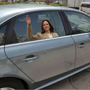 Support The First Female Vice President with This Kamala Harris Car Window Sticker Ride with Kamala!