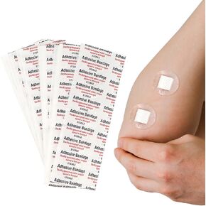 Bandages Mini Round Bandages Water Resistant Wound Care Vaccine Patch Small Self Adhesive Breathable First Aid Bands,Clear,100Pcs