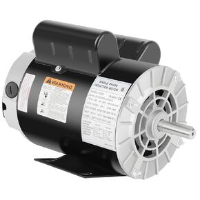 3 HP SPL Air Compressor Motor, 3450 RPM Electric Motor, 115/230V, 18/9A Single Phase Motor, 56 Frame 5/8" Keyed Shaft, 1.88" Shaft Length for Air Compressors