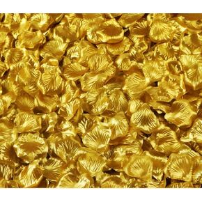 500 PCS Gold Artificial Silk Flower Petals Silk Rose Petals Fake Petals Emulation Rose Pedals Flower Petals to Throw Wedding for Hotel Home Parties Anniversaries Wedding Decor