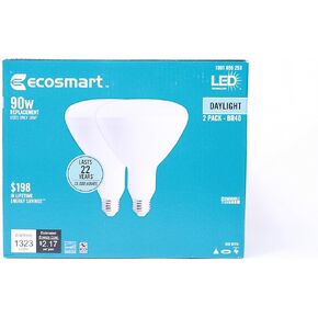 EcoSmart 90W Equivalent Daylight BR40 Dimmable LED Light Bulb (2-Pack)