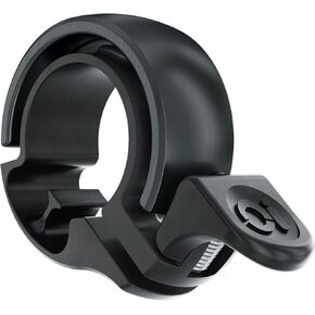 جرس دراجة Knog Oi - أنماط فاخرة أصلية، مشبك كابل مدمج، جرس دراجة للكبار/الشباب (أسود، نحاس، نحاس، ألومنيوم)