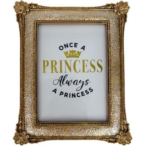 3.5x5 Antique Gold Picture Frame Resin Vintage Mini Photo Frames with Real Glass for Tabletop Display & Wall Mount