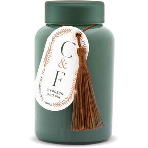 شموع Paddywax CFH0802 شمعة معطرة من مجموعة Cypress & Fir Holiday Collection، 8 أونصة، بيضاء، 8 أونصة