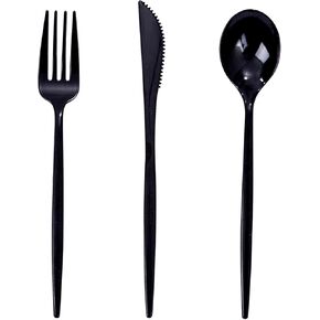 PULOTE 150PCS Green Plastic Silverware - Plastic Cutlery Set Disposable - Green Plastic Utensils Include 50 Forks, 50 Spoons, 50 Knives for Party&Christmas