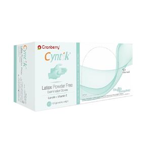 Cranberry USA CR7835 Cyntek Latex Powder Free Exam Gloves, X-Small, Green (Pack of 100)