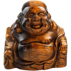 SUNYIK Green Aventurine Hand Carved Happy Buddha Statue Pocket Specimen Sphere Figurine Decor 1.5"