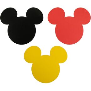 CHuangQi 60pcs Mickey Heads Paper Wall Stickers, Mickey Style Bunting for Wall Decoration, Also Great for Doorways or Glass Window