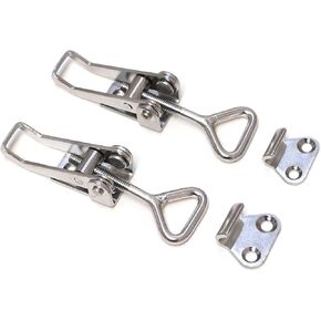 Red Hound Auto 2 Pull Latch Toggle Clamps Adjustable 304 Stainless Steel Marine Grade for Cabinets Doors Storage Boxes and More 2-1/8 Inch 54 mm