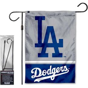 WinCraft Dodgers Garden Flag with Stand Holder Flagpole