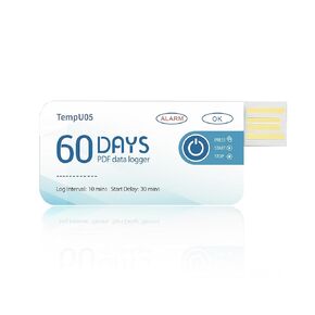 Temperature Data Logger USB Thermometer Logger 10 Packs 60 Days,Disposable Temp Recorder with Auto PDF Report 10000 Points Recording,Temp U05 for Freezer Transportation Storage IP67 Waterproof