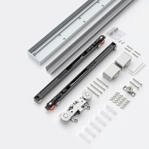 Nuk3y Concealed Sliding Barn Door Hardware with Soft Close (48" Track)