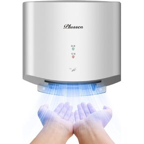 Hand Dryer with HEPA Filter, Commercial Electric Hand Dryer Fast Dry in 10s, Automatic Bathroom Hand Dryers for Home Residential Industrial, Hot/Cold Air Switch, 110v,Silver
