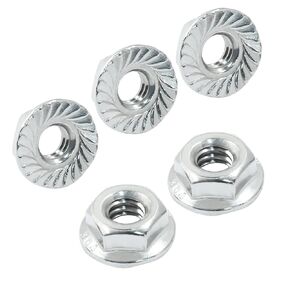 Hordion 8Pcs 1/2-13 Hex Flange Nut, Serrated Flange Lock Nuts 304 Stainless Steel Nut, Bright Finish