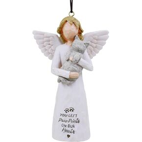 Cat Christmas Ornament - Cat Angel Ornaments for Christmas Tree, Cat Ornaments for Christmas, Cat Gifts for Cat Lovers, Cat Friendship Ornaments, Black Cat Ornament in Saudi Arabia