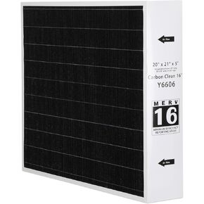 Pack of 1 Y6606 MERV 16 Filter Replacement, 20 x 21 x 5 Y6606 Air Filter Compatible with PureAir PCO3-14-16 Air Purifier, Y6606 Activated Carbon Filter with Better Filtration Efficiency