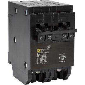 Square D by Schneider Electric Square D - HOMT220225CP Tandem Quad Circuit Breaker, Black
