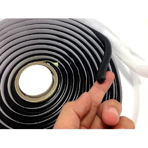 15.5Ft Car Rubber Seal Strip Windshield Window Roof Butyl Sealant Tape Butyl Rubber Glue Butyl Headlight Cover Sealant Butyl Rubber Glue Reseal for Window Door Windshield Auto Parts Replcement