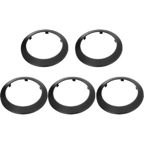 uxcell 5PCS Pipe Cover Decor 0.5in /12mm Flange Pipe Cover Decor PP Plastic Plumbing Cover Plates Escutcheon Water Drain Pipe Line Wall Flange Pipe Decorative Cover, Black