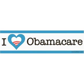 EvolveFISH I Heart Obama Care Bumper Sticker - [11" x 3"]