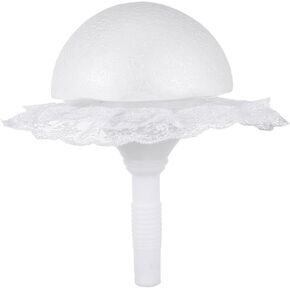 Tofficu 1 Set Foam Hemisphere Floral Handle Bouquet Holder Bouquet Display Stand Dry Foam Bouquet Holder Bridal Bouquets Faux Floral Bouquet Holder for Diy White 10cm Bride Receptacle