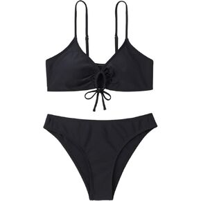 SOLY HUX Women's Spaghetti Strap Bikini Set Bathing Suit 2 Piece Swimsuits