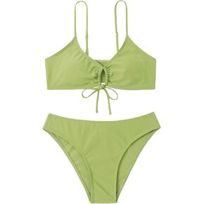 SOLY HUX Women's Spaghetti Strap Bikini Set Bathing Suit 2 Piece Swimsuits