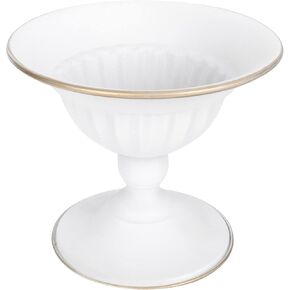 PRETYZOOM White Flower Arrangement Pot For Table Centerpiece, 4.7 Inches Urn Planter, Ceramic Flower Vase, Small Planter For Anniversary, Birthday, Wedding Decor