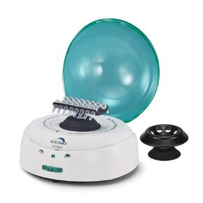 Scilogex EZee Mini Centrifuge for 0.2/0.5/1.5/2.0mL Tubes & PCR8 Strips, Max Speed 7,000 RPM, 2 Year Warranty, Great for Desktop/Benchtop/Laboratory, Green Lid