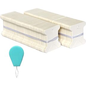 100 Pieces Floss Bobbins Paper Cross Stitch Embroidery Thread Organizer Cardboard Floss Bobbins DIY Crafts Floss Bobbins Thread Bobbin Card (White)