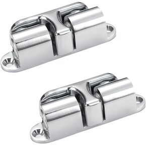 Floor Mount Door Stopper, Sdjdhej 2Pcs Door Stop Catch,Alloy Brushed Door Stopper Floor Mount,Invisible Door, Easy Installation (Brushed Steel)