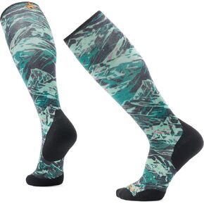 Smartwool Men's Ski Targeted Cushion Green Slopes Print Over The Calf Socks