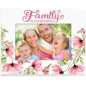إطار صورة KATE POSH Family Is Everything - للأم والأب والجدة والجد والأجداد، إطار صورة مطبوع بالأشعة فوق البنفسجية عالي اللمعان (5x7-أرجواني عمودي)