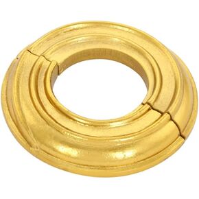 Renovators Supply Manufacturing Aluminum Escutcheon Plate 3.88" OD Escutcheon 1.5" IPS Lacquered Brass Finish Radiator Flange