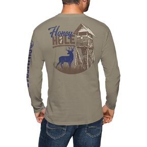 GIMMEDAT Honey Hole Long Sleeve Deer Hunting Mens Women Dad T-Shirt