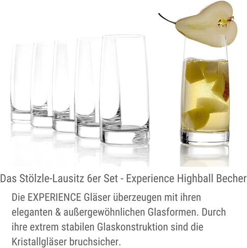 Stölzle Lausitz Set of 4 Glass Champagne Flutes (EXPERIENCE). Dishwasher Safe, Lead-Free Crystal Champagne Glasses (6.5Fl oz). Break-Resistant Mimosa Glasses, Mimosa Flutes - Genuine Stölzle Glassware in Saudi Arabia