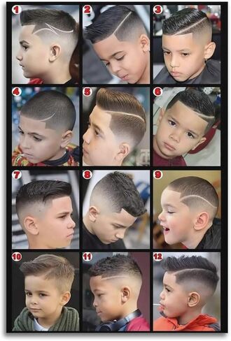 Modern Barber Shop Poster Salon Hair Cut Poster Laminated Men's Hairstyles Poster Painting Canvas Wall Posters Art Picture Print Modern Family Decor Posters 12x18inch(30x45cm) in Saudi Arabia