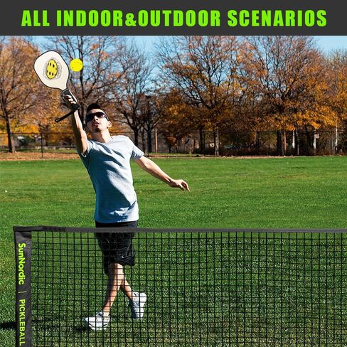 13FT Portable Pickleball Net System, Family Practice Pickleball Polyester Net with Weather Resistant Metal Frame & Carrying Bag, Pickle Ball Net for All Weather Conditions Outdoor & Indoor in Saudi Arabia