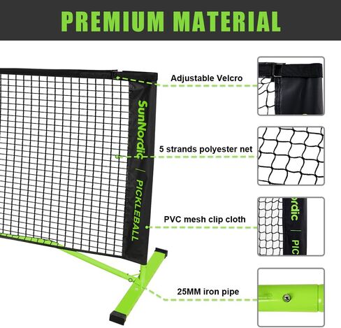 13FT Portable Pickleball Net System, Family Practice Pickleball Polyester Net with Weather Resistant Metal Frame & Carrying Bag, Pickle Ball Net for All Weather Conditions Outdoor & Indoor in Saudi Arabia
