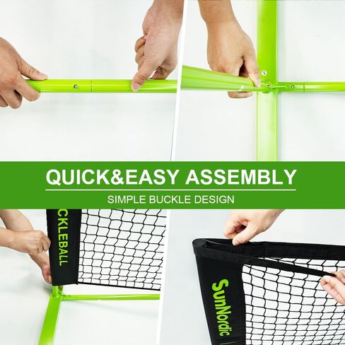 13FT Portable Pickleball Net System, Family Practice Pickleball Polyester Net with Weather Resistant Metal Frame & Carrying Bag, Pickle Ball Net for All Weather Conditions Outdoor & Indoor in Saudi Arabia
